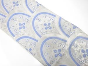 アンティーク　青海波に華紋織り出し全通袋帯（材料）